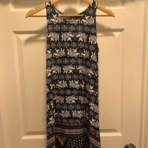 Derek Heart Elephant Print Dress size small